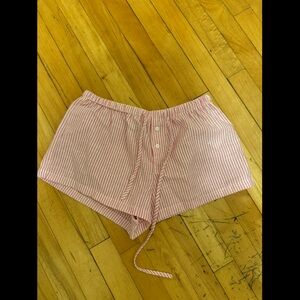 Striped Pink and White Shorts